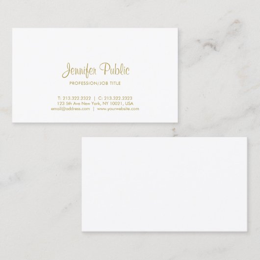 Modernes, handgeschriebenes Skript, Minimalistisch Visitenkarte (Vorne/Hinten)