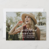 Modernes handgeschriebenes Skript mit 2-Foto-Absch Ankündigung (Vorderseite)