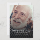 Modernes handgeschriebenes Skript mit 2-Foto-Beerd Dankeskarte (Vorderseite)