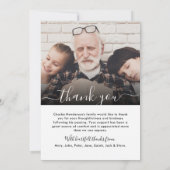 Modernes handgeschriebenes Skript mit 2-Foto-Beerd Dankeskarte (Rückseite)