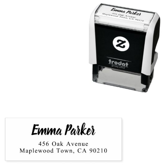 Modernes, handgeschriebenes Skript Permastempel (Beispiel)