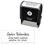 Modernes handgeschriebenes Skript | RÜCKSENDEADRES Permastempel (Beispiel)