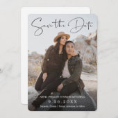 Modernes handgeschriebenes Skript Save The Date (Vorne/Hinten)