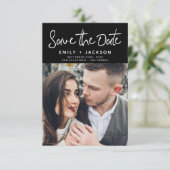 Modernes handgeschriebenes Skript-Save the Date-Fo Save The Date (Stehend Vorderseite)