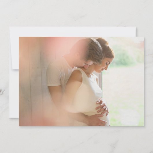 Modernes handgeschriebenes Skript-Schwarz-weißes F Dankeskarte (Rückseite)