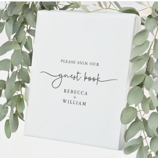 Modernes, handgeschriebenes Skript-Schwarz-weißes Sockelschild