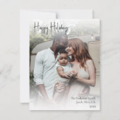 Modernes handgeschriebenes Skript Vollständiges Fo Feiertagskarte (Vorderseite)