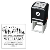 Modernes handgeschriebenes SkriptWedding Monogram Permastempel (Beispiel)