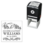 Modernes handgeschriebenes SkriptWedding Monogram Permastempel (Beispiel)