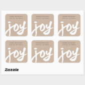 Modernes handgeschriebenes Weihnachtsgeschenk Quadratischer Aufkleber (Blatt)