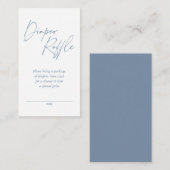 Modernes, handgeschriebenes Windeln-Raffel Begleitkarte (Vorne/Hinten)