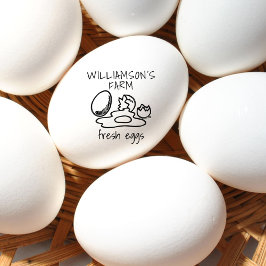 Modernes, handgezeichnet Frischeier Familienbetrie Gummistempel