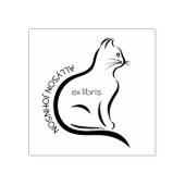 Modernes handgezeichnet Katzen-Individuelle Name B Gummistempel (Prägung)