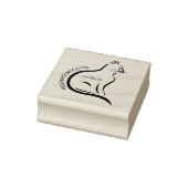 Modernes handgezeichnet Katzen-Individuelle Name B Gummistempel (Stempel)