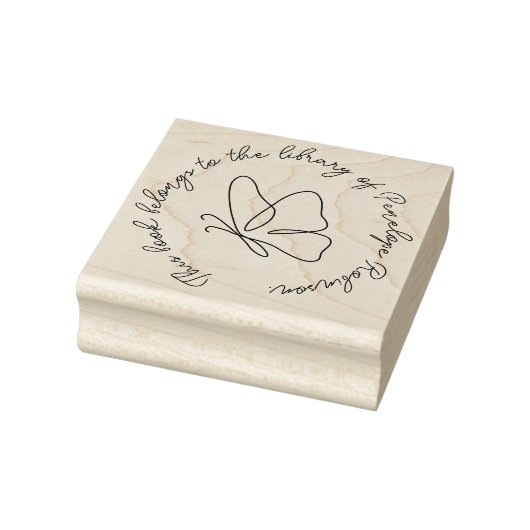 Modernes handgezeichnet Schmetterlingsbuch Gummistempel (Stempel)