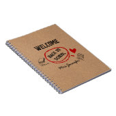 Modernes, handgezeichnetes und mit Buchstaben bedr Notizblock (Rechte Seite)