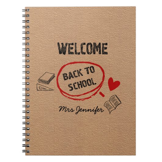 Modernes, handgezeichnetes und mit Buchstaben bedr Notizblock (Vorderseite)