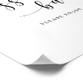 Modernes Händlerkennzeichen für Hochzeiten, Desser Poster (Ecke)