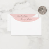 Modernes, handschriftlich rosa weißes Template Mitteilungskarte (Vorderseite/Rückseite Beispiel)