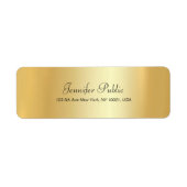 Modernes Handskript Einfache Glamour Gold Vorlage (Vorne)