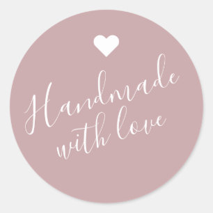 Modernes Handwerk mit Liebe-Drehbuch, hellbraunes Runder Aufkleber