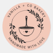 Modernes Handwerk mit Liebe Whisky Bäckerei Runder Aufkleber (Vorderseite)