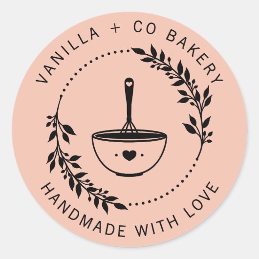 Modernes Handwerk mit Liebe Whisky Bäckerei Runder Aufkleber (Vorderseite)