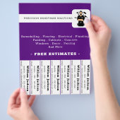 Modernes Handwerker-Bau-Logo Flyer (Hand)