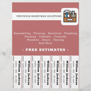 Modernes Handwerker-Bau-Logo Flyer
