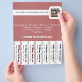 Modernes Handwerker-Bau-Logo Flyer (Hand)