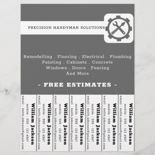 Modernes Handwerker-Bau-Logo Flyer (Vorne)