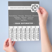 Modernes Handwerker-Bau-Logo Flyer (Hand)