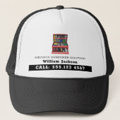 Modernes Handwerker-Bau-Logo Truckerkappe (Vorderseite)
