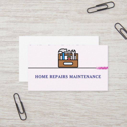 Modernes Handwerker-Bau-Logo Visitenkarte (Vorderseite/Rückseite Beispiel)