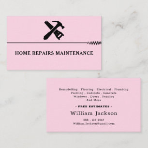 Modernes Handwerker-Bau-Logo Visitenkarte