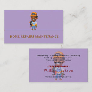 Modernes Handwerker-Bau-Logo Visitenkarte