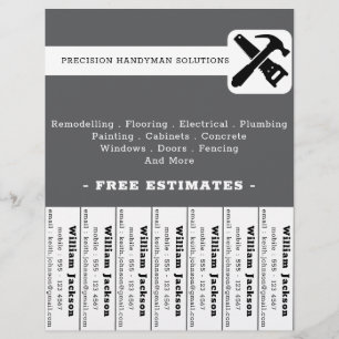 Modernes Handwerker-Bauunternehmen mit individuell Flyer