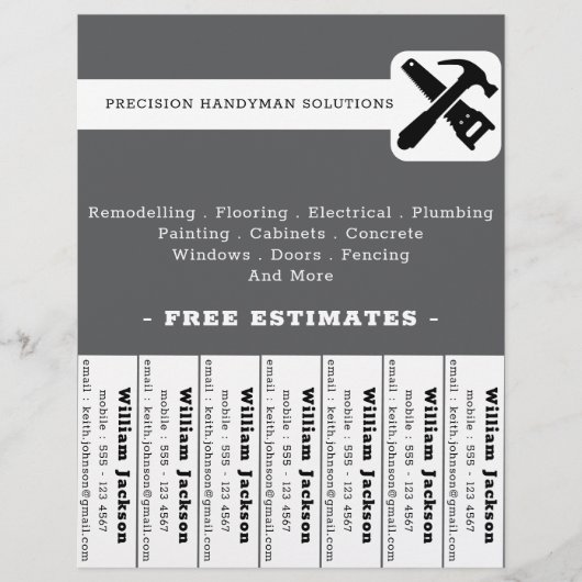 Modernes Handwerker-Bauunternehmen mit individuell Flyer (Vorne)