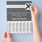 Modernes Handwerker-Bauunternehmen mit individuell Flyer (Hand)