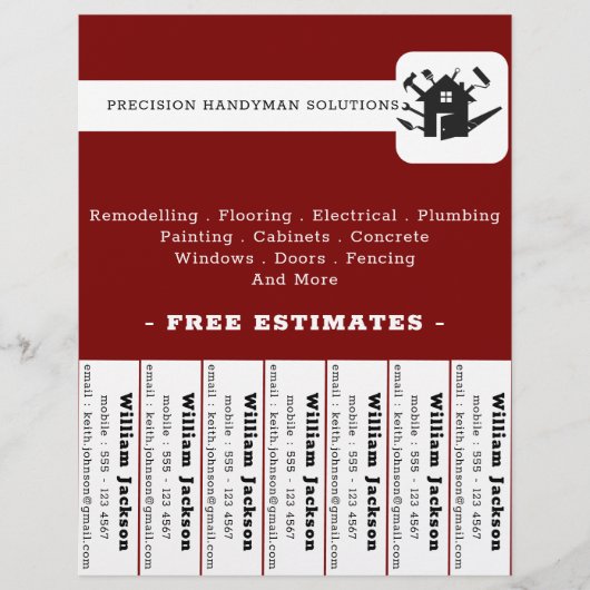Modernes Handwerker-Bauunternehmen mit individuell Flyer (Vorne)