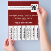 Modernes Handwerker-Bauunternehmen mit individuell Flyer (Hand)