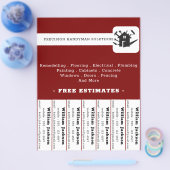 Modernes Handwerker-Bauunternehmen mit individuell Flyer (Einzeln)