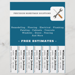 Modernes Handwerker-Bauunternehmen mit individuell Flyer