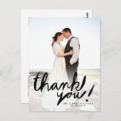 Modernes Handwrite Foto Vielen Dank Postcard Postkarte (Vorne/Hinten)