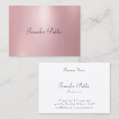 Modernes Handwriting Niedliche Rose Gold Farbvorla Visitenkarte (Vorne/Hinten)