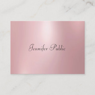 Modernes Handwriting Niedliche Rose Gold Farbvorla Visitenkarte