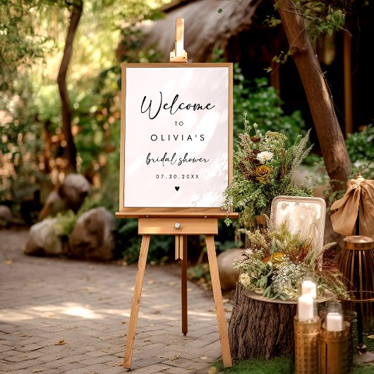 Modernes Handwriting-Script-Brautparty Willkommen Poster