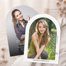 Modernes Handwriting Script Foto Arted Abschluss Einladung