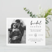 Modernes Handwriting-Script-Foto-Brautparty Einladung (Stehend Vorderseite)