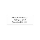Modernes Handwriting Script Name Address DIY Permastempel (Design)